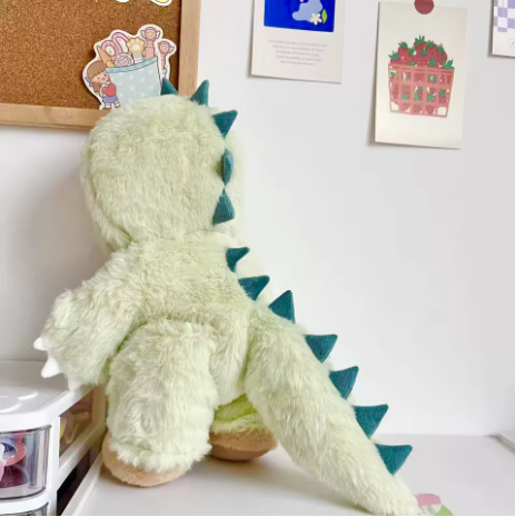 Osito Dinosaurio de color verde de Cuddle Paws | Juguete articulado hecho a mano