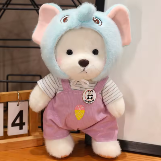 Osito con cabeza de elefante de Cuddle Paws | Juguete articulado hecho a mano