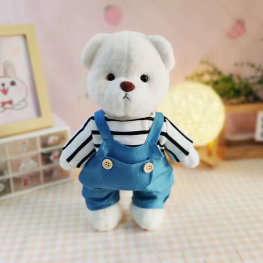 Osito vestido de sirvienta de Cuddle Paws | Juguete articulado hecho a mano