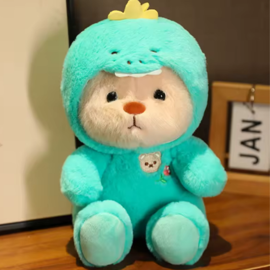 Osito DinoSnug de Cuddle Paws | Juguete articulado hecho a mano