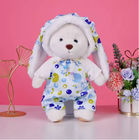 Ropa de Conejo Azul de Cuddle Paws | Juguete articulado hecho a mano