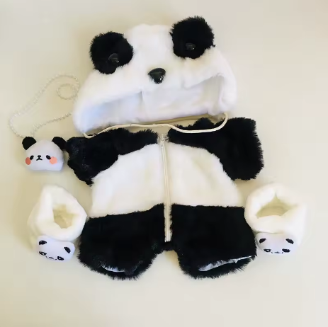 Ropa de Panda de Cuddle Paws | Juguete articulado hecho a mano